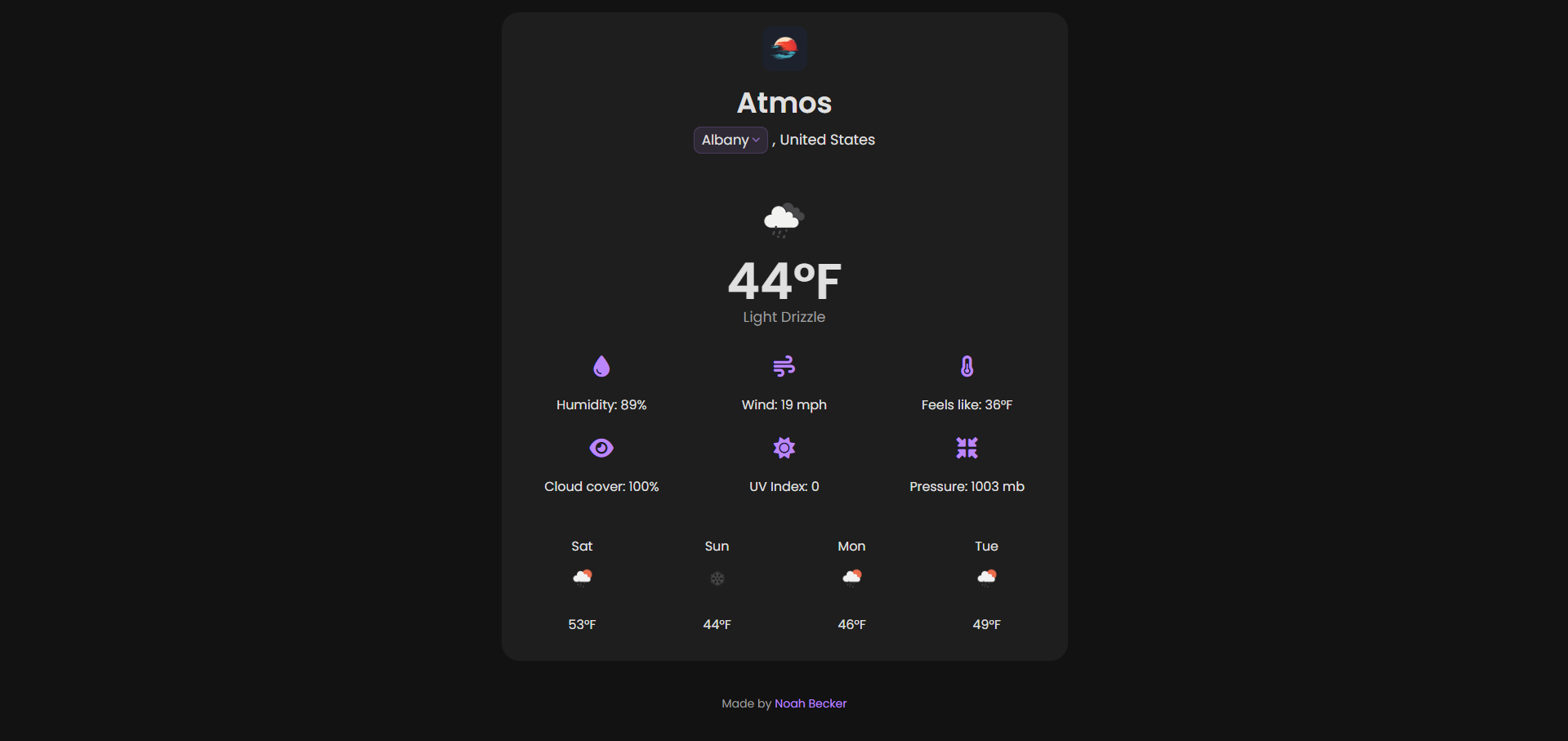 Atmos Weather Screenshot